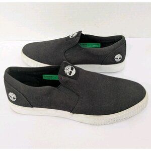 Timberland Mylo Bay Low Slip‑On Sneaker Men’s 11 Black Canvas Shoes A662W EK7